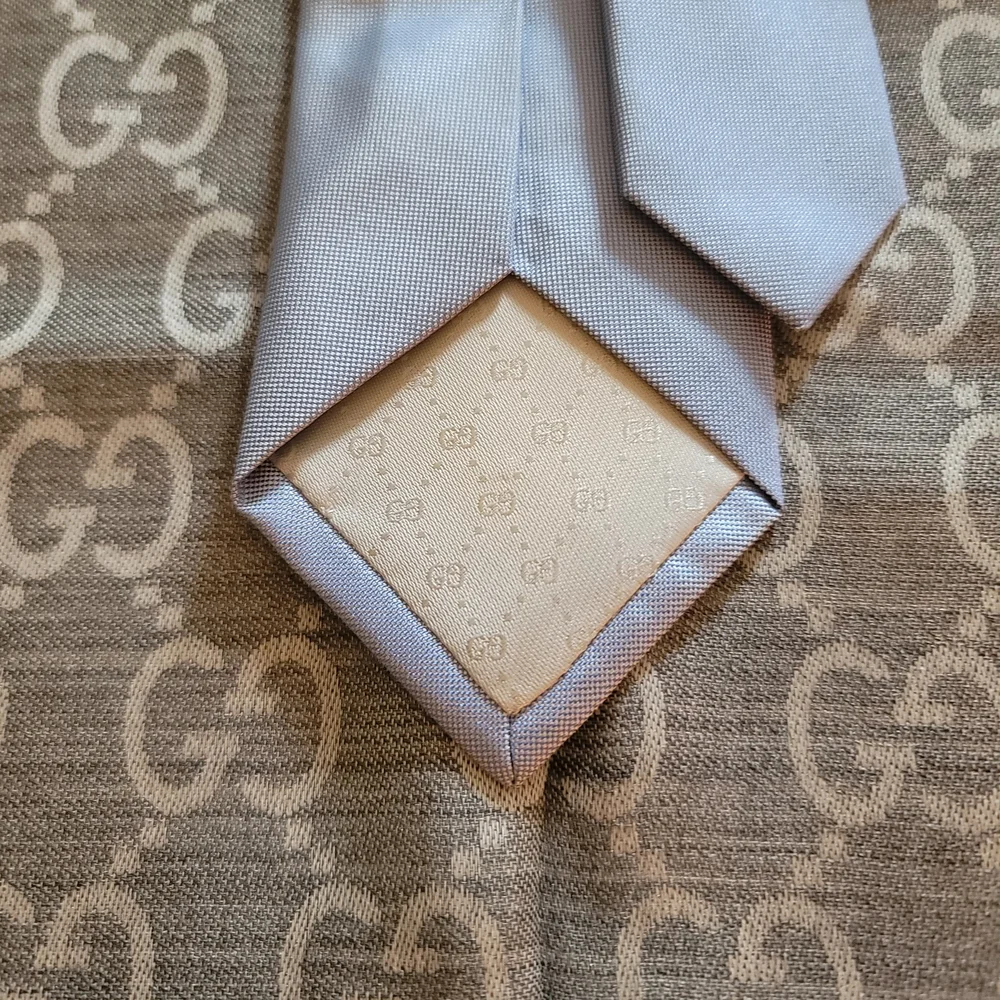 Gucci Light Blue and Green Tie